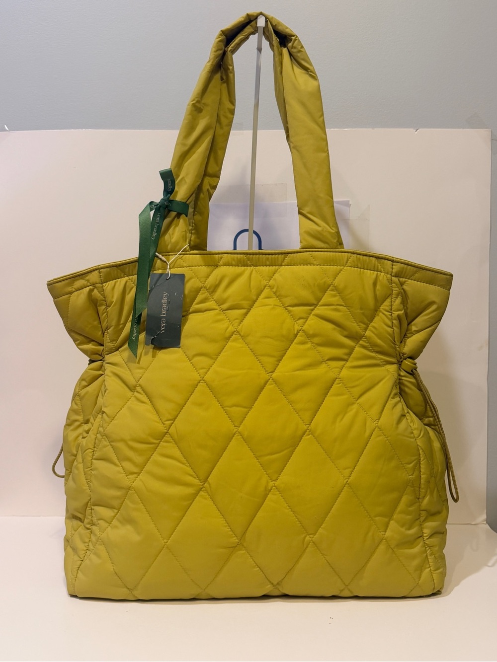 NWT Vera Bradley Quilted Original Tote Bag-Golden Olive (Yellow Mustard) Color